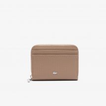 Lacoste - Petit portefeuille zippé Daily City - Couleur : Taupe