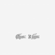Lacoste - Boucles d'oreilles Crocodile - Couleur : Argent/cristaux
