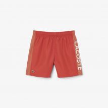 Lacoste - Short de bain color-block - Couleur : Marron / Marron Clair