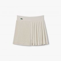 Lacoste - Short Tennis plissé shorty intégré - Couleur : Gris / Jaune