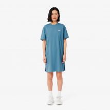 Lacoste - Robe t-shirt oversize jersey de coton - Couleur : Bleu