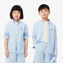 Lacoste - Chemise Oxford poche poitrine - Couleur : Bleu Clair
