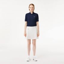 Jupe femme Golf Lacoste Sport avec shorty intégré ultra-dry - Couleur : Blanc