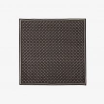 Lacoste - Foulard soie imprimé Défilé - Couleur : Marron