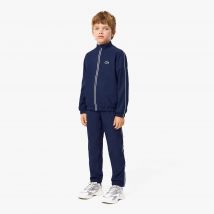 Lacoste - Survêtement Tennis taffetas diamanté - Couleur : Bleu Marine / Blanc