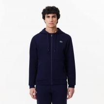 Lacoste - Sweatshirt Sportsuit zippé uni empiècements mesh - Couleur : Bleu Marine