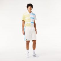 Lacoste - Short Tennis Sportsuit color-block - Couleur : Blanc / Bleu / Jaune