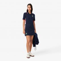 Lacoste - Jupe Piqué noppé fabriquée en France - Couleur : Bleu Nuit