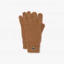 Lacoste - Gants jersey de laine - Couleur : Marron