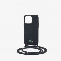 Lacoste - Coque iPhOne 15 Pro Max en silicOne - Couleur : Noir