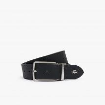 Lacoste - Ceinture Chantaco réversible en cuir - Couleur : Noir