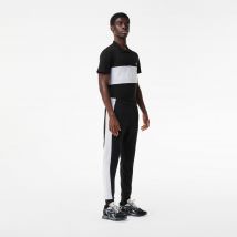 Lacoste - Pantalon de survêtement Jogger color-block - Couleur : Noir / Gris Chine