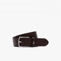 Lacoste - Ceinture en cuir grainé - Couleur : Marron