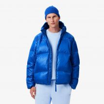 Lacoste - Doudoune courte duvet tissu déperlant - Couleur : Bleu Lazuli