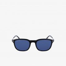 Lacoste - Lunettes Tricolore rectangulaires acétate - Couleur : Noir Mat