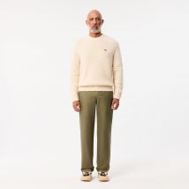 Lacoste - Pantalon chino straight fit twill de coton - Couleur : Vert Kaki