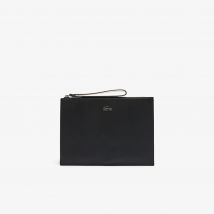 Lacoste - Pochette Anna en toile enduite piquée - Couleur : Noir Farine