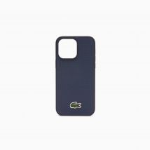 Lacoste - Coque iPhOne 14 Pro Max effet petit piqué - Couleur : Eclipse