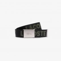 Lacoste - Ceinture en jacquard - Couleur : Noir Escadron