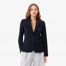 Lacoste - Blazer slim fit en laine logo brodé - Couleur : Bleu Marine