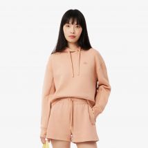Lacoste - Sweatshirt à capuche court coton - Couleur : Beige Rosé
