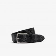 Lacoste - Ceinture monogramme - Couleur : Monogram Noir Gris