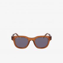 Lacoste - Lunettes L.12.12 Trim rectangulaires - Couleur : Marron