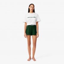 Lacoste - Ensemble de pyjama coton - Couleur : Blanc / Vert