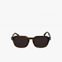 Lacoste - Lunettes The Line rectangulaires acétate - Couleur : Kaki Rayé