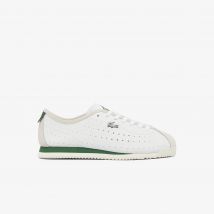 Lacoste - Sneakers Club-Low homme en cuir - Couleur : Blanc/vert Foncé