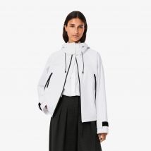 Lacoste - Parka à capuche oversize imperméable - Couleur : Blanc
