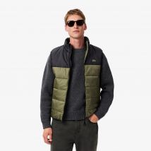 Lacoste - Doudoune sans manche déperlante - Couleur : Vert Kaki / Noir