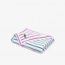 Lacoste - Serviette de plage L Reversible - Couleur : Aubergine/vert