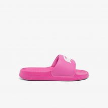 Lacoste - Claquettes Serve Slide 1.0 junior - Couleur : Rose/blanc