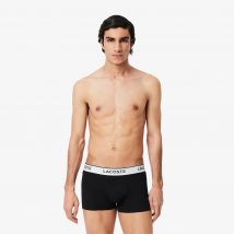 Lacoste - Lot de 3 boxers courts coton stretch - Couleur : Noir