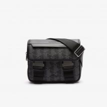 Lacoste - Sacoche à rabat clipsé The Blend - Couleur : Monogram Noir Gris