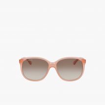 Lacoste - Lunettes de soleil rectangulaires Oversize Look en acétate - Couleur : Pink Opaline