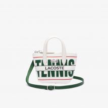 Lacoste - Mini sac cabas L.12.12 imprimé en toile - Couleur : Farine Vert