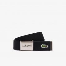 Lacoste - Ceinture L.12.12 Concept fabriquée en France - Couleur : Noir