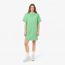 Lacoste - Robe t-shirt jersey oversize griffée - Couleur : Vert LiamOne