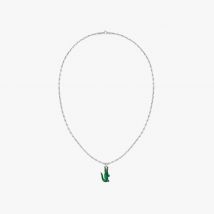 Lacoste - Collier Arthor - Couleur : Silver And Green