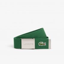 Lacoste - Ceinture L.12.12 Concept fabriquée en France - Couleur : Vert