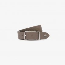Lacoste - Ceinture Chantaco réversible en cuir - Couleur : Morel