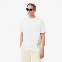 Lacoste - T-shirt relaxed fit coton imprimé - Couleur : Blanc