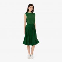 Lacoste - Robe plissée sans manches - Couleur : Vert Sapin