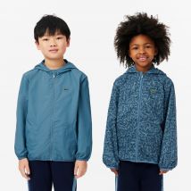 Lacoste - Veste zippée réversible taffetas - Couleur : Bleu