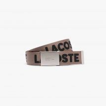 Lacoste - Ceinture en jacquard - Couleur : Morel Noir