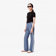 Lacoste - Pantalon de survêtement flare monogramme - Couleur : Bleu