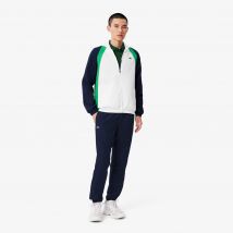 Lacoste - Ensemble survêtement Tennis - Couleur : Blanc / Vert / Bleu Marine
