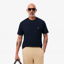 Lacoste - T-shirt coton avec poche poitrine - Couleur : Bleu Nuit